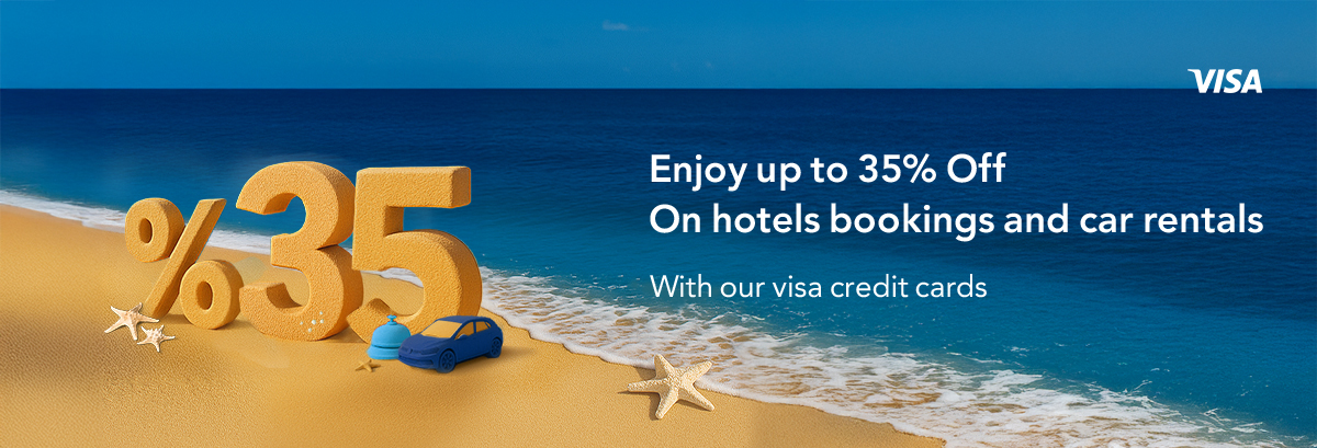 Discount on hotels booking and car rental 
